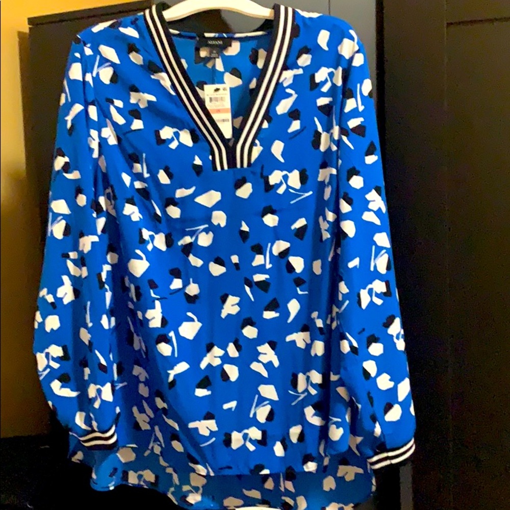 Alfani 2x plus size blue blouse
